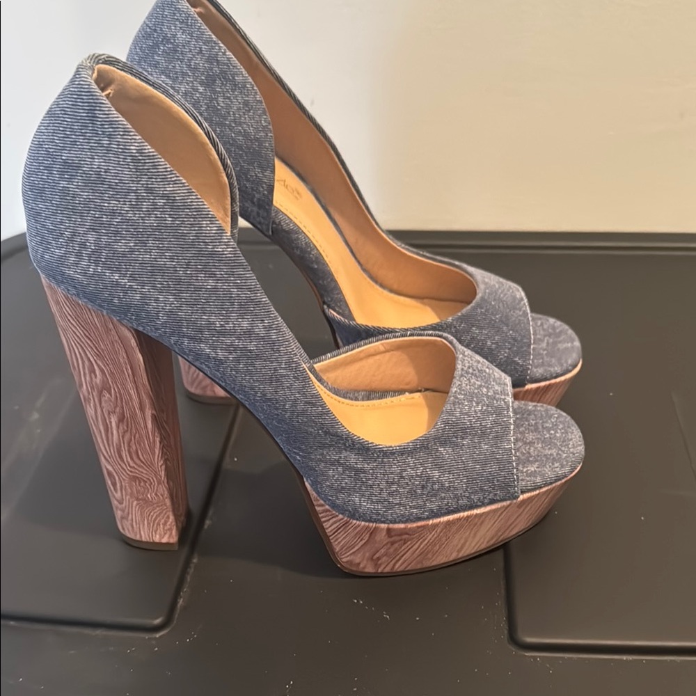 Stylish Blue Platform Heels